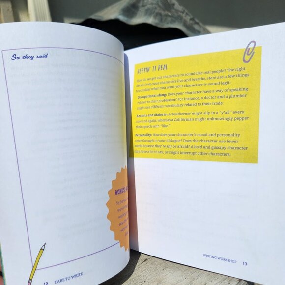 Dare to Write Creative Writing Prompts Book Notebook Journal Literature Write - Picture 11 of 11